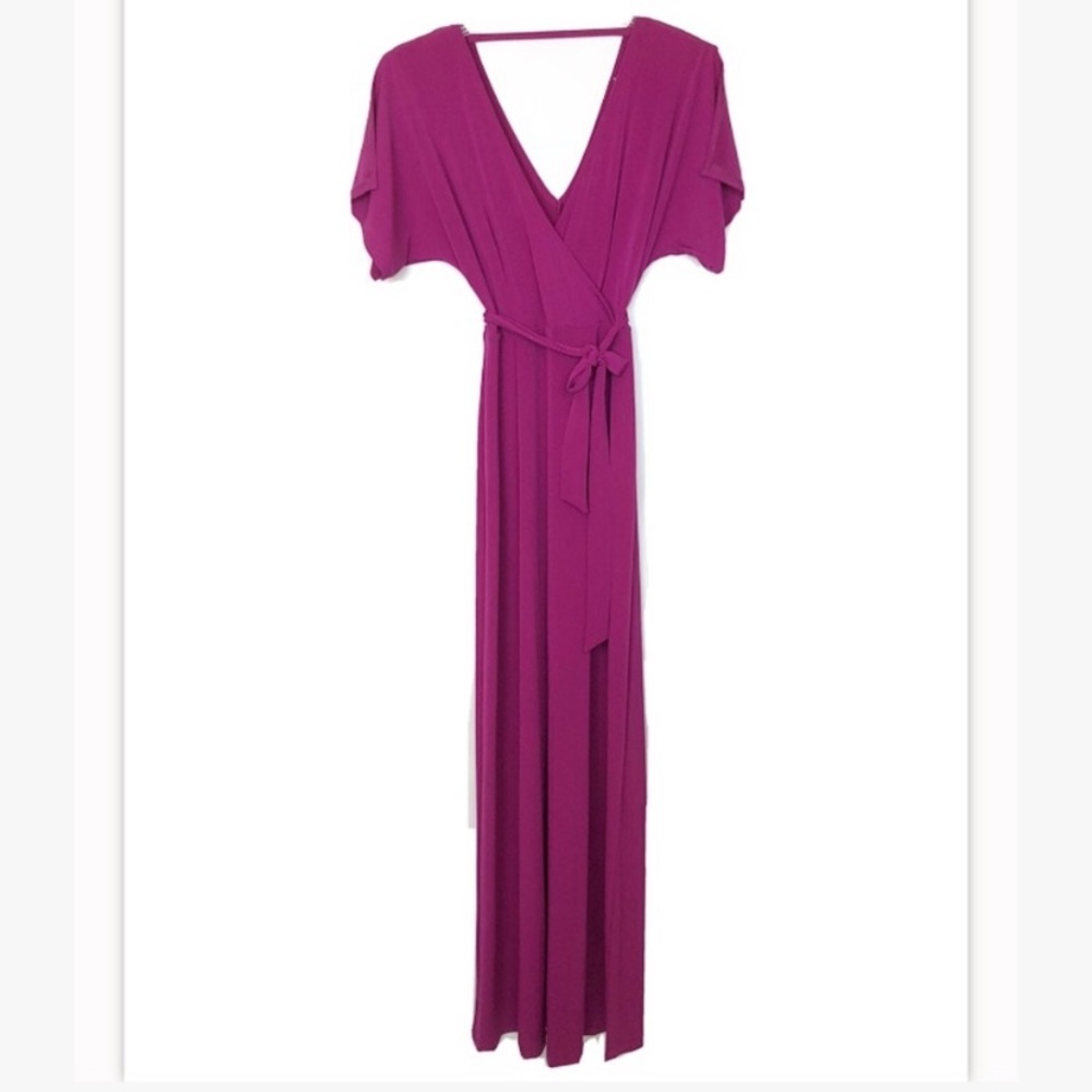 ASOS Fuschia Faux Wrap Dress Size 2